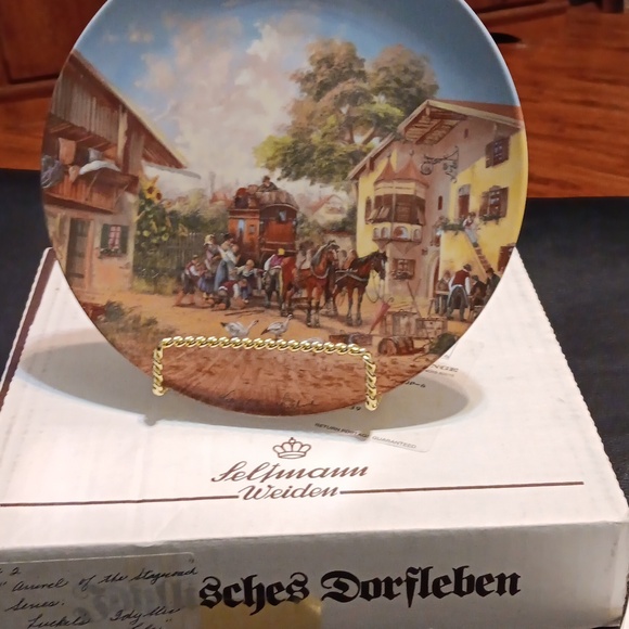 # Collector's plate 'Ankunft Der Postkutsch' 'Arrival of the Stagecoach ' F6687 - Picture 2 of 4